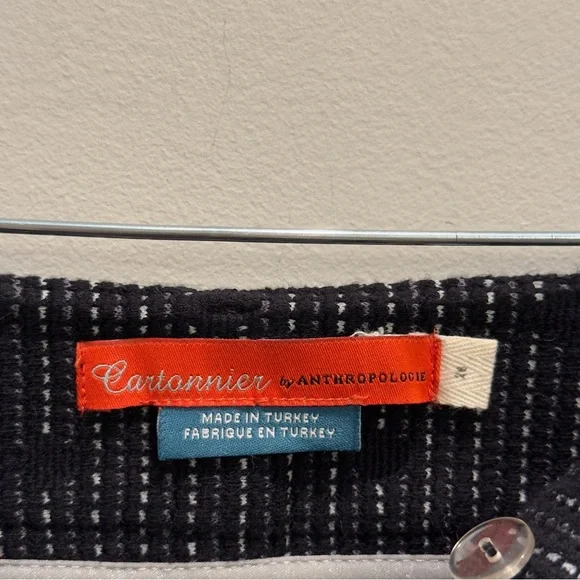 Anthropologie Jacquard Dot Knit Trousers Bell Bottoms by Cartannier Size 26 - Picture 4 of 10